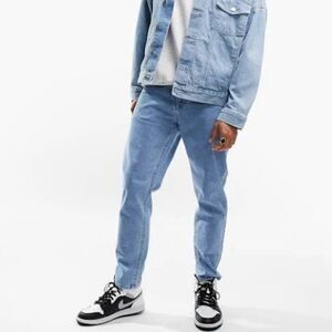 ASOS DESIGN classic rigid jeans in light stone wash blue 31 x 32 Men's
